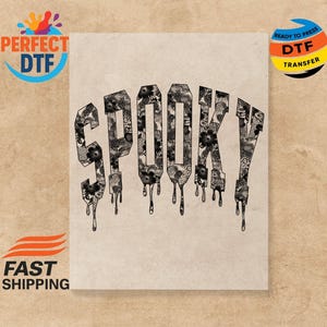 Halloween Lace Spooky DTF Transfer, Spooky Season Ready to Press, Halloween Dtf Transfer, Halloween Spooky Ready to Print, Spooky Print