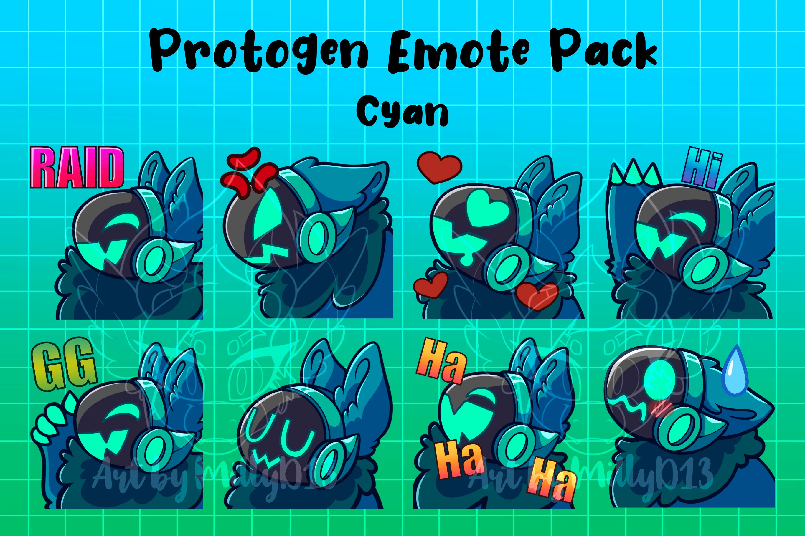 Protogen Head Sticker for Sale by ChetLarkin