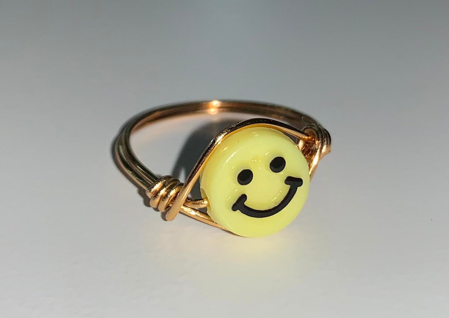 Wired Handmade Smiley Face Rings Etsy