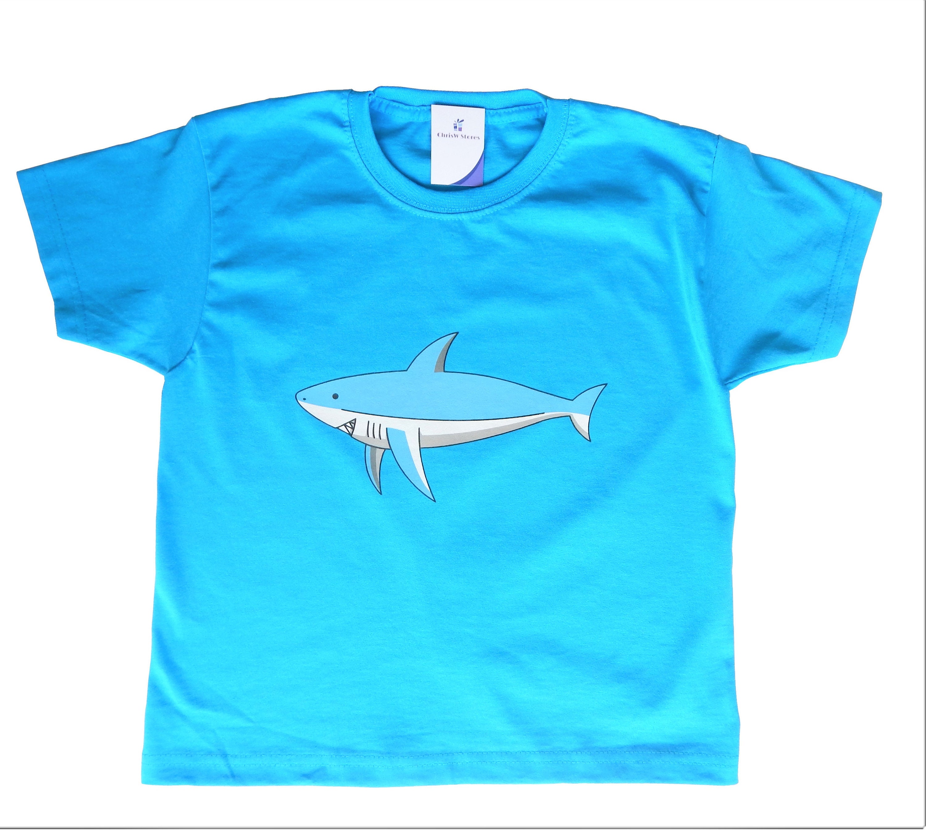KIDS ART Children's Shark T-Shirt 100% Cotton Soft | Etsy