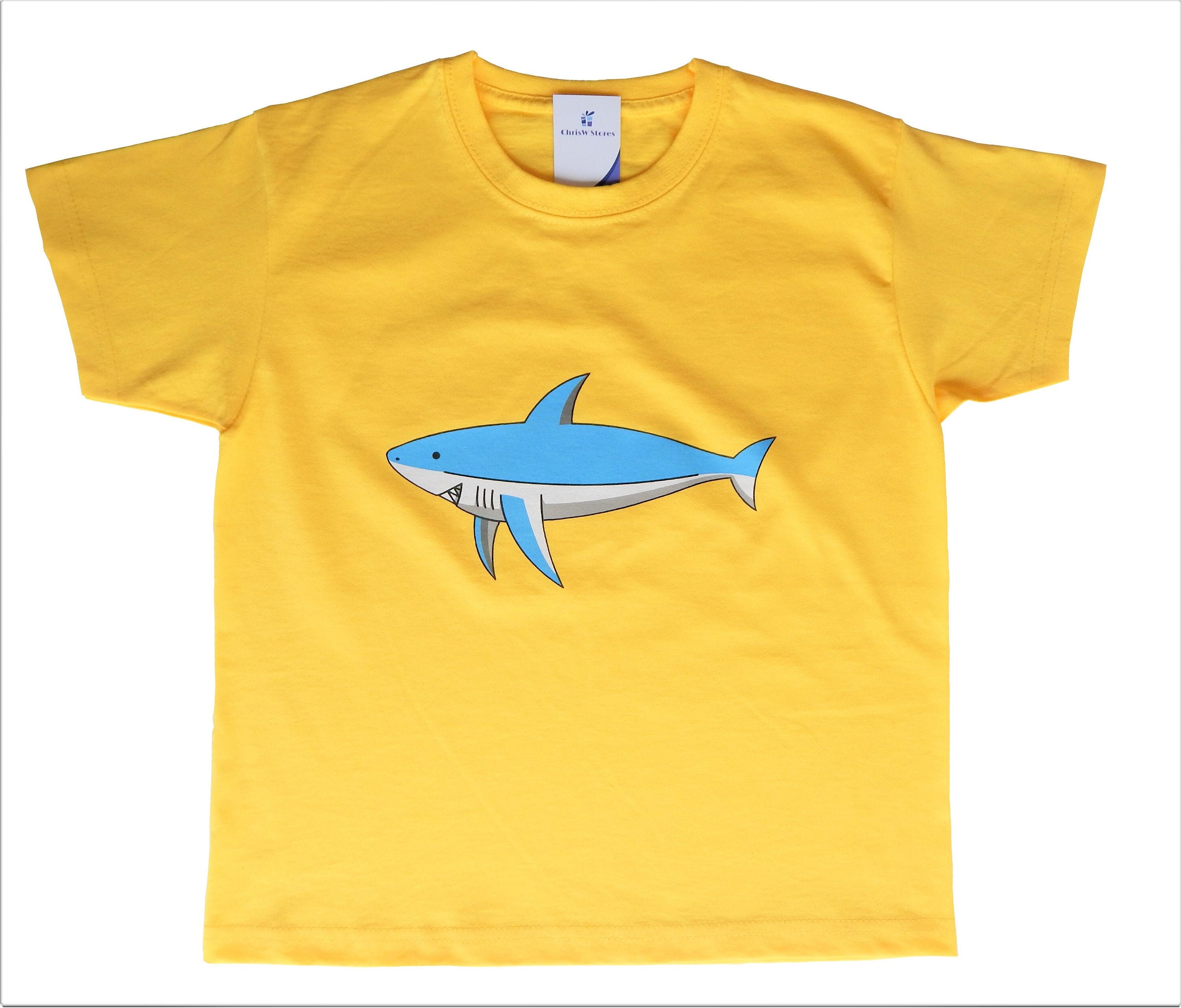 KIDS ART Children's Shark T-Shirt 100% Cotton Soft | Etsy