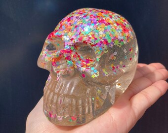 透明で泡立ちのあるアクリル樹脂製の頭蓋骨のペーパーウェイト 透明で泡立ちのあるアクリル樹脂製の頭蓋骨のペーパーウェイト