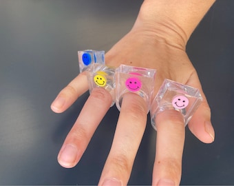 smiley face square ring
