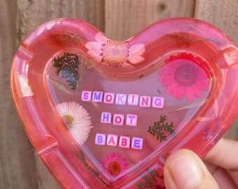 Custom text heart ashtray