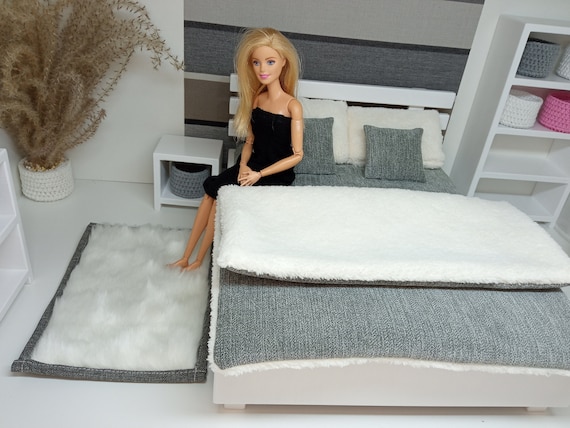 Handmade Doll Furniture 1 6 Scale Double Bed. Barbie Furniture