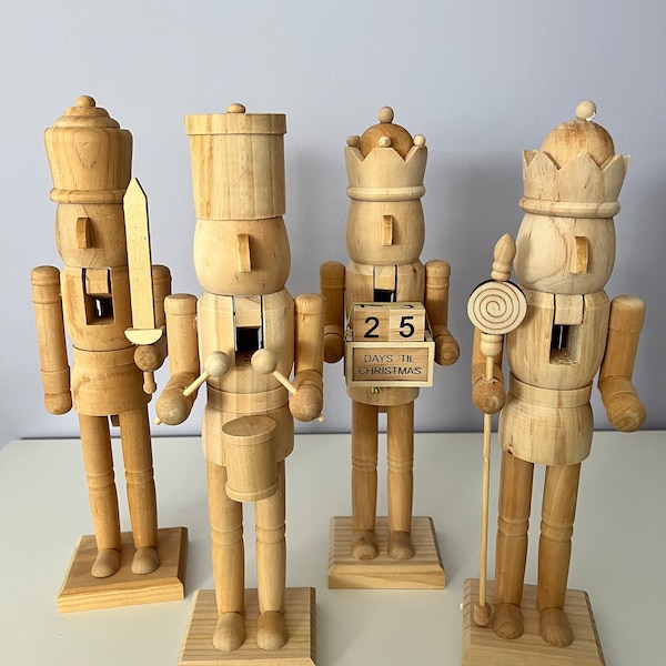 Wooden Nutcrackers to Paint Etsy