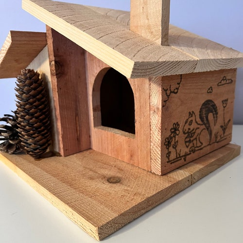 Extra Large Squirrel House Squirrel Nesting Box Wooden Etsy
