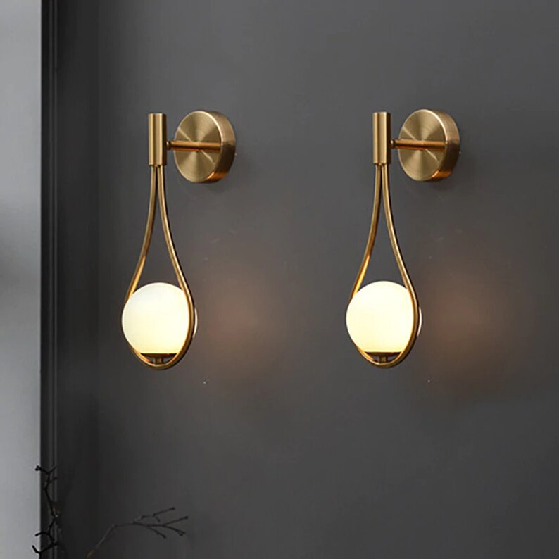 Water Drop '' Wall Sconce Minimalist Globe Sconce Etsy