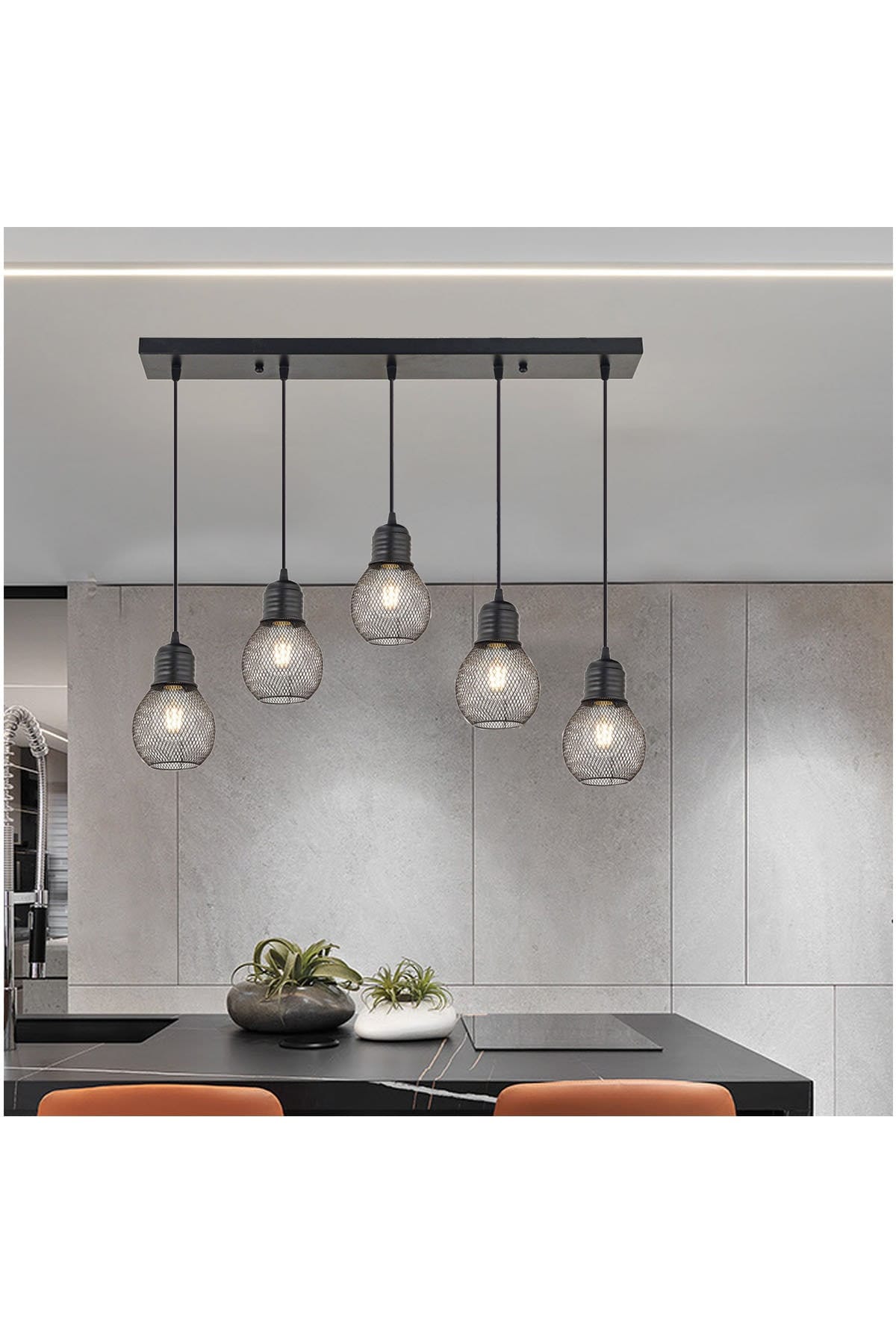 Modern Pendant Light Black Kitchen Lighting Mid Century Etsy