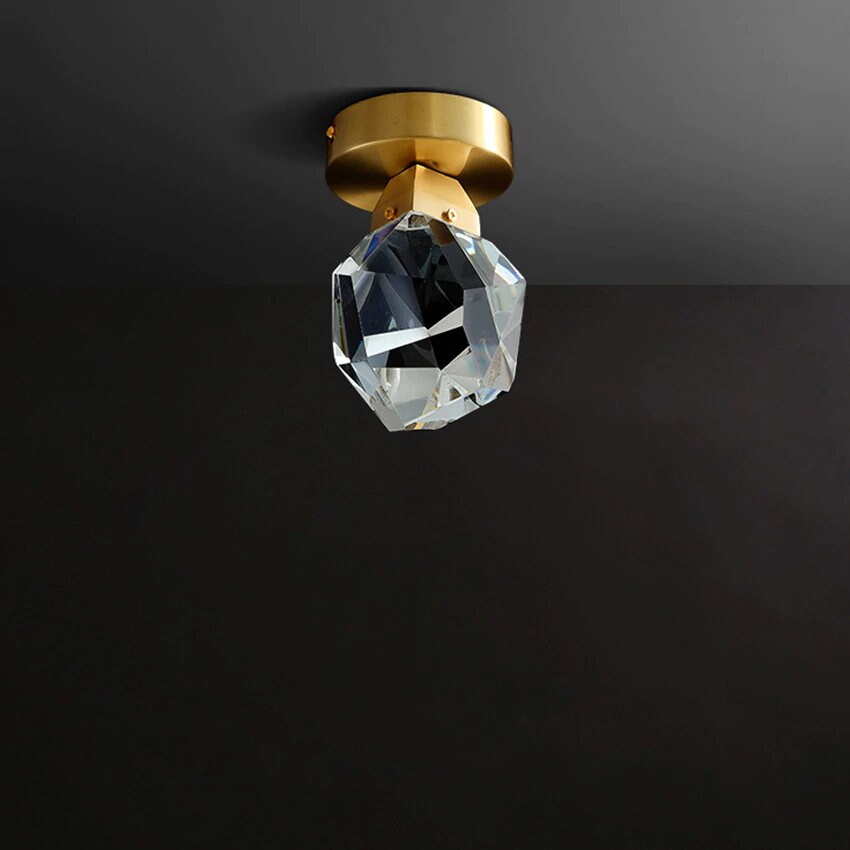 Luz de techo de montaje al ras de cristal iluminación mínima | Etsy