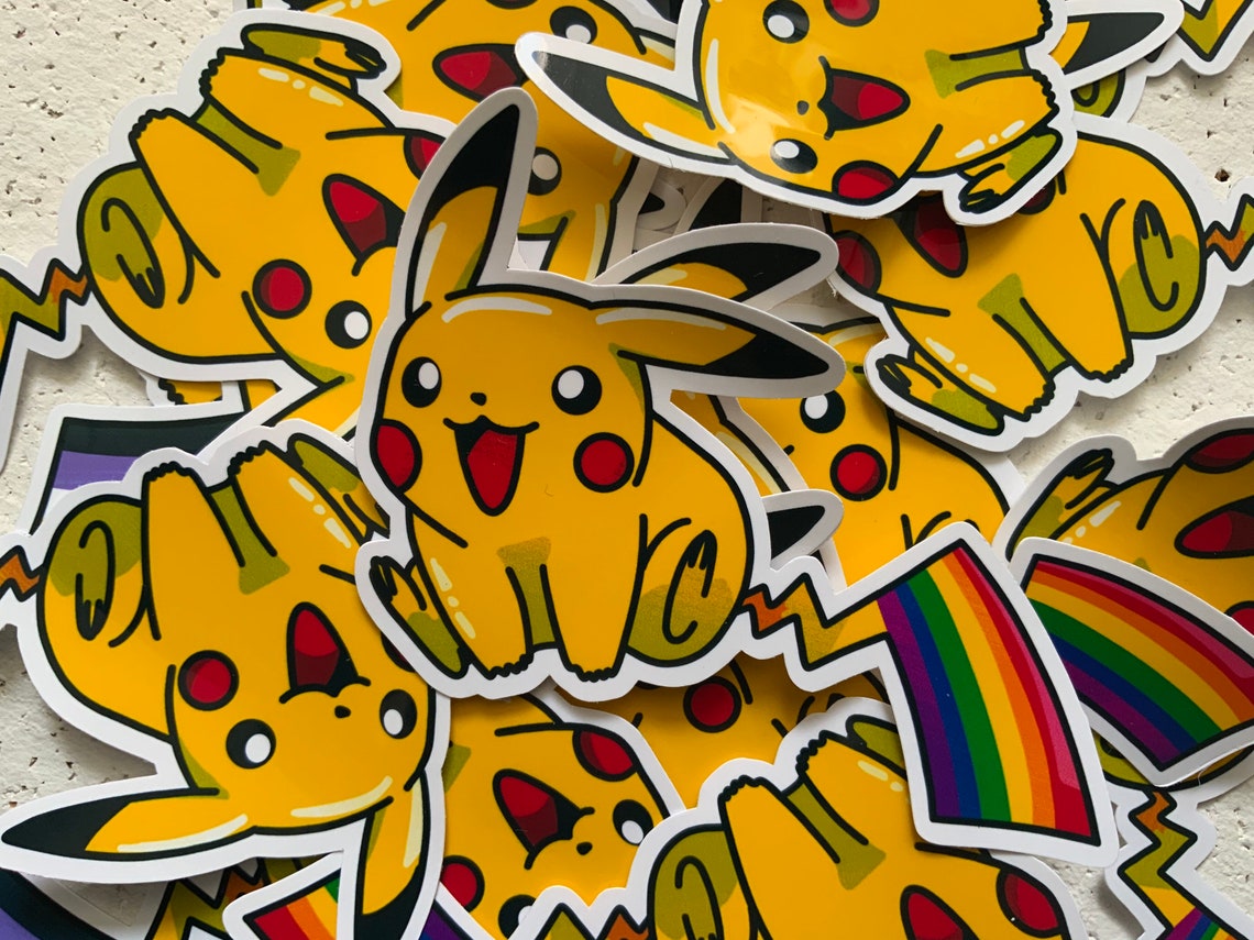 Pokémon Pride Pikachu Aufkleber Lgbtq Etsy