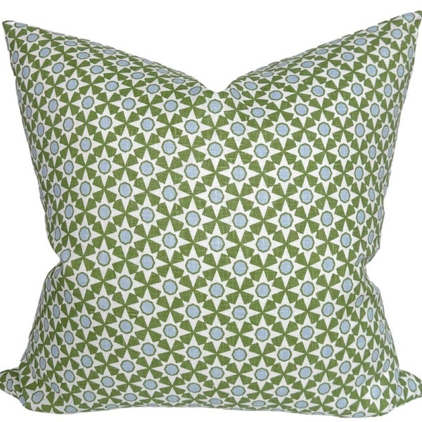 Serendipity Pillow Cover in Green, Designer Pillow Covers, Decorative Pillows, F Schumacher Textiles