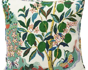 Citrus Garden Pillow Cover in Primary Multi - In Any Size, Decorative Pillows, F Schumacher Textiles