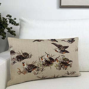Pointers Covey Pillow Cover in Brown,  Designer Decorative Pillow Covers, Schumacher Textiles, Linen Home Decor