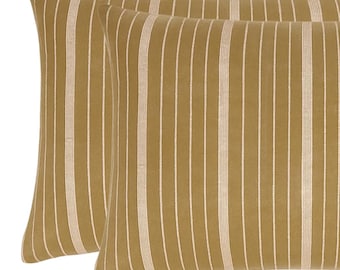 Versandfertig, 12x18, 12x20, 12x22 Cusco Gestreifter Kissenbezug in Sand, Designer dekorative Kissen, Kufri Life Textiles