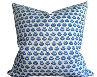 CADIZ Pillow Cover in Riviera Blue, Designer Pillow Covers, Decorative Pillows