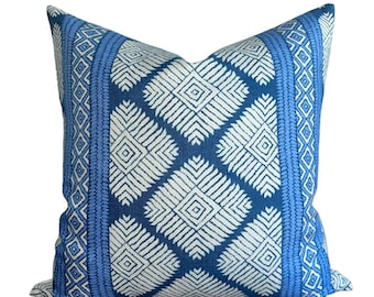 Austin Pillow Cover in Navy Blue, Designer Pillow Covers, Decorative Pillows