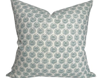 Lyon Pillow Cover in Celadon, Designer Pillow Covers, Decorative Pillows