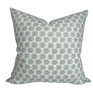 Lyon Pillow Cover in Celadon, Designer Pillow Covers, Decorative Pillows