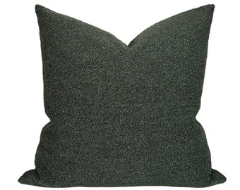 CAMPO Boucle Pillow Cover in Green, 12x16, Designer Pillow Covers, Decorative Pillows