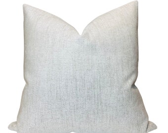 Franco Linen Blend Pillow Cover in Birch, Designer Pillow Covers, Decorative Pillows