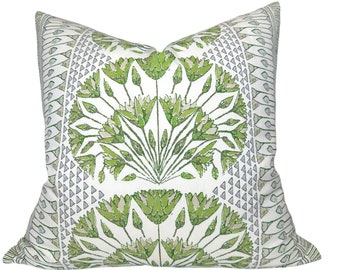 Cairo Pillow Cover in Green, Designer Pillow Covers, Decorative Pillows