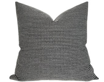 Funda de almohada Ellis en negro, fundas de almohada de diseño, almohadas decorativas