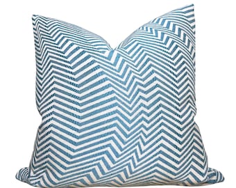 Sea Swell Pillow Cover in Blue, Designer Pillow Covers, Decorative Pillows