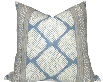 Austin Pillow Cover in Spa Blue, Designer Pillow Covers, Decorative Pillows