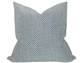 Risus Pillow Cover in Blue, Designer Pillow Covers, Decorative Pillows
