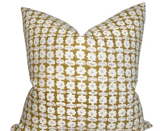 Pahari Pillow Cover in Saffron, Designer Pillow Covers, Decorative Pillows