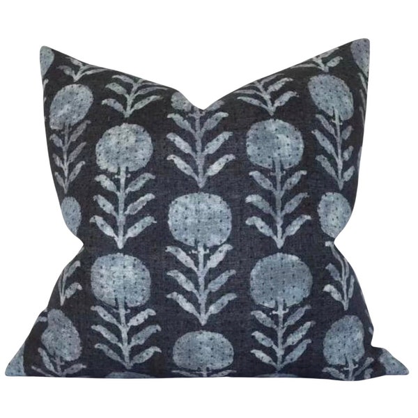 Indigo Throw Pillow Etsy
