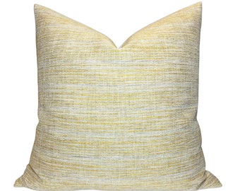Formentera Pillow Cover in Ochre, Designer Pillow Covers, Decorative Pillows, Indoor Outdoor Pillows