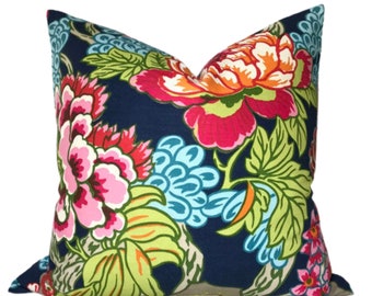 Honshu Pillow Cover in Navy Blue, Designer Pillow Covers, Decorative Pillows