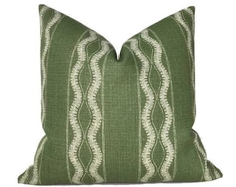 Zanzibar Pillow Cover in Green, Designer Pillow Covers, Decorative Pillows