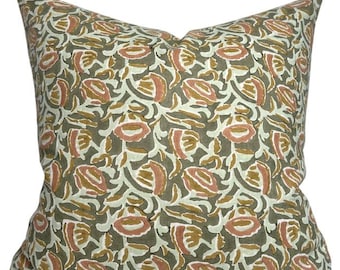 Marbella Pillow Cover in Eucalypt, Designer Pillow Covers, Decorative Pillows