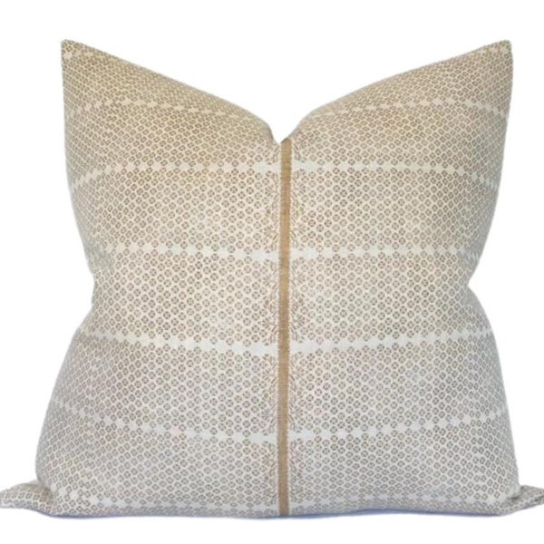 Madu Pillow Cover in Sand Brown, Designer Pillow Covers, Decorative Pillows