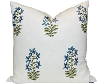 Udaipur Pillow Cover in Indigo, Designer Pillow Covers, Decorative Pillows