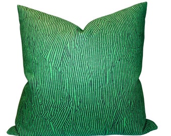 Avant Pillow Cover in Green and Black, Designer Pillow Covers, Decorative Pillows