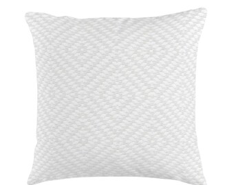 Montane Woven Pillow Cover in Ivory, Designer Pillow Covers, Decorative Pillows