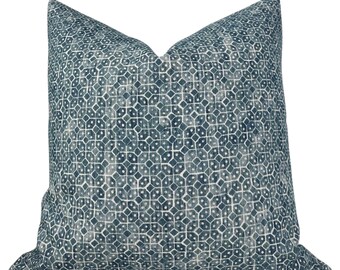 Mamounia Pillow Cover in Blue, Designer Pillow Covers, Decorative Pillows