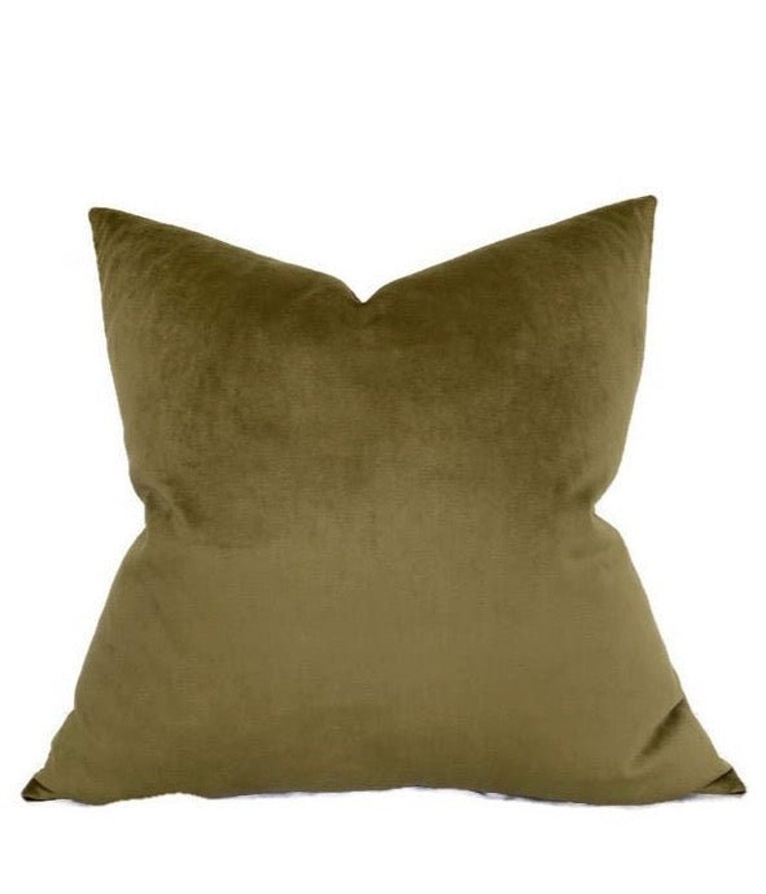 Olive Green Velvet Pillow Cover Luxe Velvet Pillow Designer Etsy