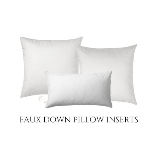 Outdoor Pillow Inserts Faux Down Insert for Pillow Cover Etsy