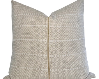 Madu Pillow Cover in Sand Brown, Designer Pillow Covers, Decorative Pillows