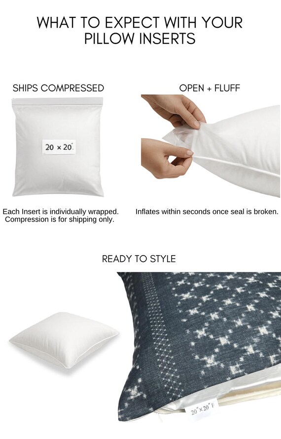 Down Alternative Pillow Insert, Faux Down, Insert for Pillow Cover, Pillow  Inserts In Any Size, Decorative Pillows