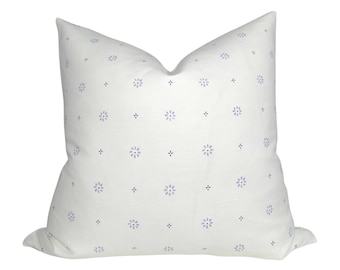SUNA Floral Pillow Cover in Lilac, Designer Decorative Pillow Covers, F Schumacher Textiles