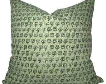 Mimi Pillow Cover in Green, Designer Pillow Covers, Decorative Pillows