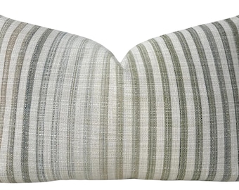 PHAROS Pillow Cover in Green/Natural 05, Designer Decorative Pillows, ZFPRSOP-05