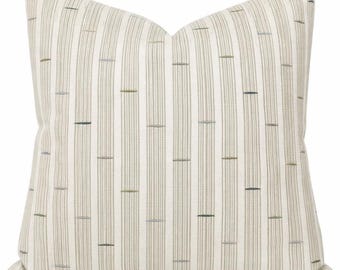 JUJU Woven Pillow Cover in Green 04, Designer Decorative Pillows, Zak + Fox Textiles