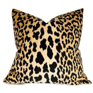 Leopard Samt Kissenbezug, Designer Kissenbezüge, Dekokissen Bild 1